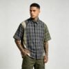 Custom Panel Plaid Raw-Edge Streetwear Shorts | VW-EEE4 - Style EEE4B7 - product detail view 5 Custom Panel Plaid Raw-Edge Streetwear Shorts | VW-EEE4 - Style EEE4B7 - product detail view 5
