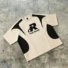 Custom Paneled Color-Block Embroidered Streetwear T-Shirt - Style 5FC835