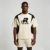 Custom Paneled Color-Block Embroidered Streetwear T-Shirt - Style 5FC835 - product detail view 7