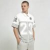 Custom Paneled Number Zip-Up Short-Sleeve Hoodie - Style 6ADF94