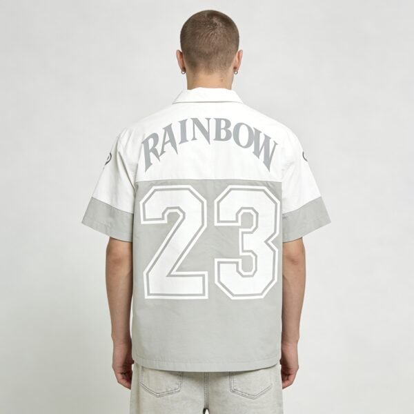 Custom Paneled Number Zip-Up Short-Sleeve Hoodie - Style 6ADF94 - product detail view 7