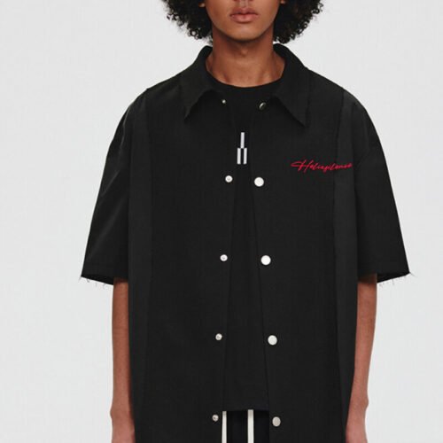 Custom Panelled Oversized Short-Sleeve Shirt - Style FFDDC5