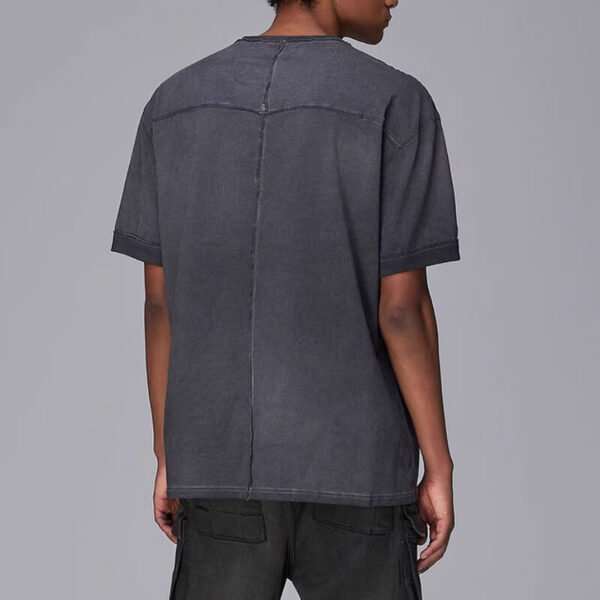 Custom Washed Patchwork Boxy Streetwear T-Shirt | VWT-D067 - Style D06783 - product detail view 5