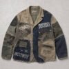 Custom Raw-Edge Patchwork Canvas Jacket - Style 829E4F Custom Raw-Edge Patchwork Canvas Jacket - Style 829E4F