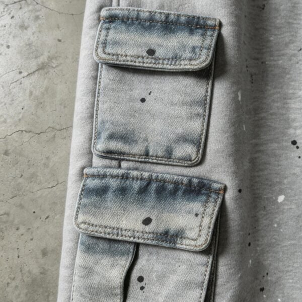 Custom Patchwork Raw-Edge Capri Jeans | VW-36530707 - Style 365307 - product detail view 3