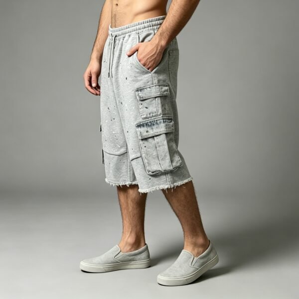 Custom Patchwork Raw-Edge Capri Jeans | VW-36530707 - Style 365307 - product detail view 6