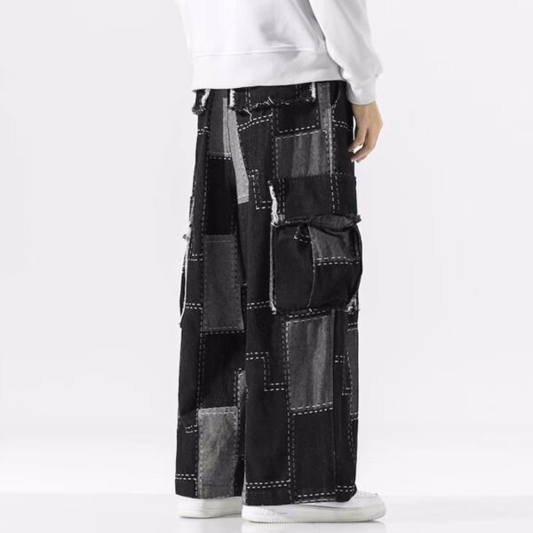 Custom Patchwork Cargo Denim Jeans - VW-668E - Style 668EB8 - product detail view 4 Custom Patchwork Cargo Denim Jeans - VW-668E - Style 668EB8 - product detail view 4