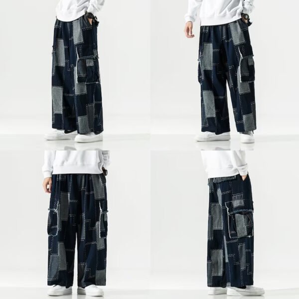 Custom Patchwork Cargo Denim Jeans - VW-668E - Style 668EB8 - product detail view 6 Custom Patchwork Cargo Denim Jeans - VW-668E - Style 668EB8 - product detail view 6