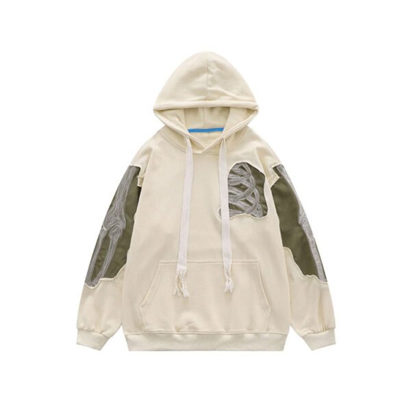 Custom Patchwork Embroidered Pullover Hoodie VWS-F305 - Style F30507 - product detail view 3 Custom Patchwork Embroidered Pullover Hoodie VWS-F305 - Style F30507 - product detail view 3