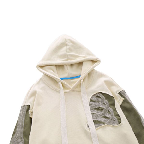 Custom Patchwork Embroidered Pullover Hoodie VWS-F305 - Style F30507 - product detail view 5 Custom Patchwork Embroidered Pullover Hoodie VWS-F305 - Style F30507 - product detail view 5