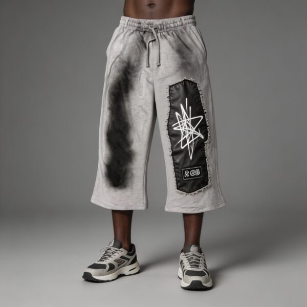 Custom Patchwork Flare Capri Pants - Style C81093 Custom Patchwork Flare Capri Pants - Style C81093