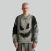 Custom Patchwork Frayed Panel Knit Sweater - Style EB4E19 - product detail view 7 Custom Patchwork Frayed Panel Knit Sweater - Style EB4E19 - product detail view 7