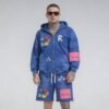 Custom Patchwork Hoodie and Short Set - Style FEAE55 - product detail view 5 Custom Patchwork Hoodie and Short Set - Style FEAE55 - product detail view 5