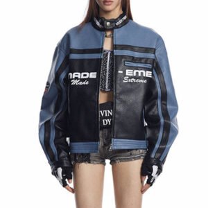 Custom Patchwork Racing-Inspired Leather Jacket - Style 2259E2