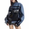 Custom Patchwork Racing-Inspired Leather Jacket - Style 2259E2 - product detail view 2