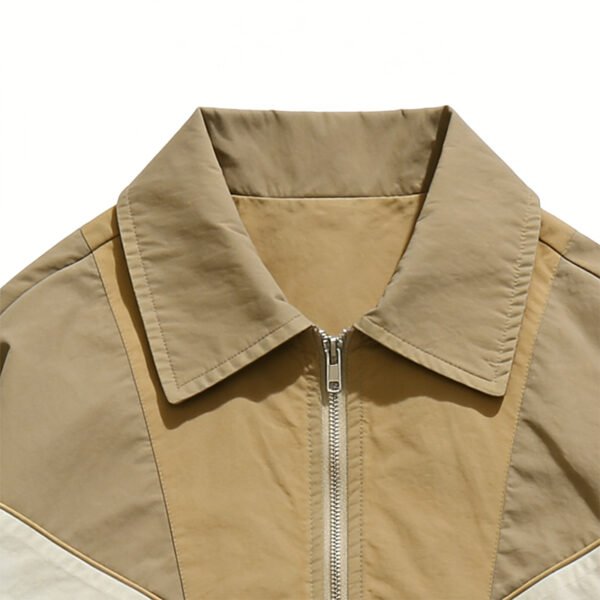 Custom Patchwork Collar Nylon Jacket | VW-16BF9 - Style 16BF9C - product detail view 8 Custom Patchwork Collar Nylon Jacket | VW-16BF9 - Style 16BF9C - product detail view 8