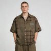 Custom Frayed Patchwork Short-Sleeve Shirt | VW-84EB - Style 84EBE9 - product detail view 9 Custom Frayed Patchwork Short-Sleeve Shirt | VW-84EB - Style 84EBE9 - product detail view 9