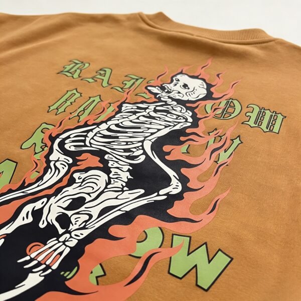 Custom Patchwork Skeleton Graphic Crewneck Sweatshirt - Style FA7636 - product detail view 5