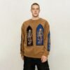 Custom Patchwork Skeleton Graphic Crewneck Sweatshirt - Style FA7636 - product detail view 7