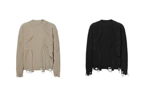 Custom Patchwork Slouchy Knit Sweater - Style 616704 - product detail view 6 Custom Patchwork Slouchy Knit Sweater - Style 616704 - product detail view 6