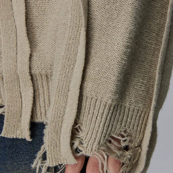 Custom Patchwork Slouchy Knit Sweater - Style 616704 - product detail view 9 Custom Patchwork Slouchy Knit Sweater - Style 616704 - product detail view 9