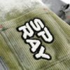 Custom Washed Spray Patchwork Workwear Jacket - Style 6E67F3 - product detail view 3 Custom Washed Spray Patchwork Workwear Jacket - Style 6E67F3 - product detail view 3