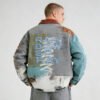 Custom Washed Spray Patchwork Workwear Jacket - Style 6E67F3 - product detail view 8 Custom Washed Spray Patchwork Workwear Jacket - Style 6E67F3 - product detail view 8
