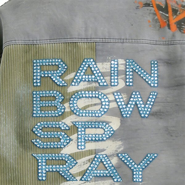 Custom Washed Spray Patchwork Workwear Jacket - Style 6E67F3 - product detail view 10 Custom Washed Spray Patchwork Workwear Jacket - Style 6E67F3 - product detail view 10
