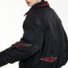Custom Patchwork Zip Short Padded Coat - Style 6369E9 - product detail view 8