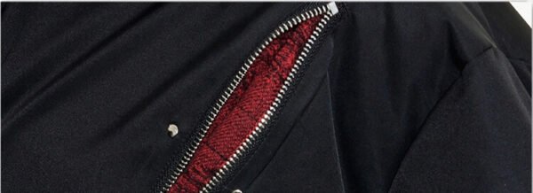 Custom Patchwork Zip Short Padded Coat - Style 6369E9 - product detail view 9