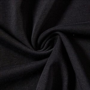 Close-up of black fabric for a slim fit zipper t-shirt