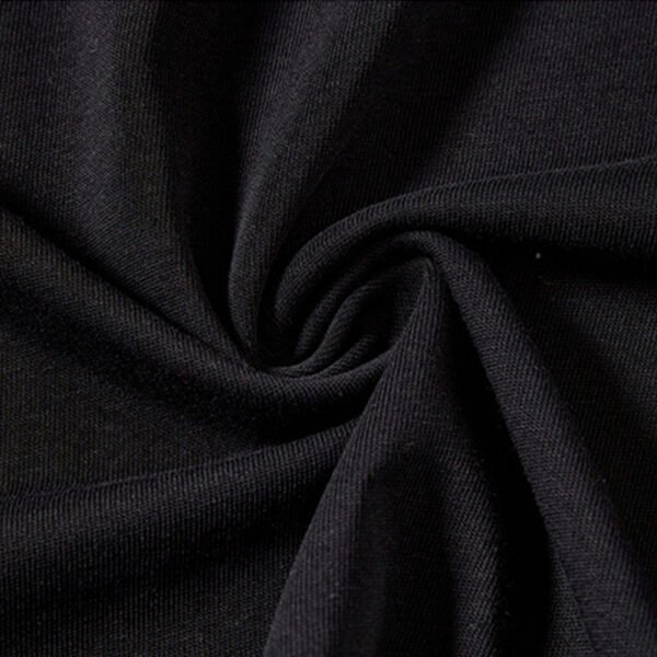 Custom Slim Fit Patchwork Zipper T-Shirt - FA993A2F - Style FA993A Close-up of black fabric for a slim fit zipper t-shirt