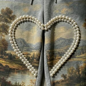 Custom Landscape Pearl Heart Capri Pants - Style 4A018E