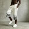 Custom Pearl Trim Gradient Flare Capri Pants - Style 06D71E - product detail view 3 Custom Pearl Trim Gradient Flare Capri Pants - Style 06D71E - product detail view 3