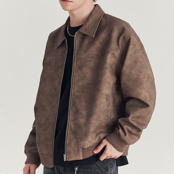 Custom Vintage Pile-Finish Zip Jacket CUS2501Y736 - Style A451D5 - product detail view 2