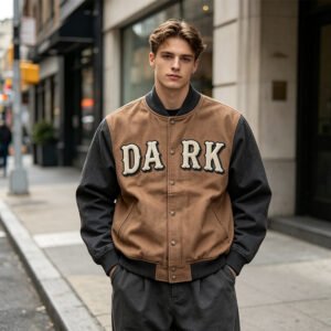 Custom Two-Tone Pile-Surface Varsity Jacket - Style DA9376