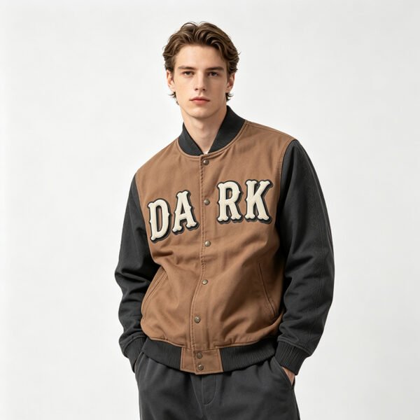 Custom Two-Tone Pile-Surface Varsity Jacket - Style DA9376 - product detail view 4