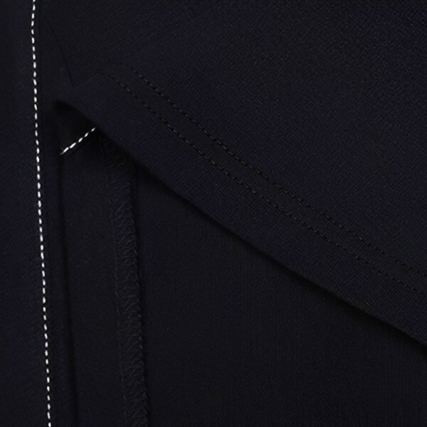 Custom Black Pinch-Pleat Accent T-Shirt - Style CDBB46 - product detail view 8