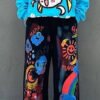 Custom Pink Graffiti Wide-Leg Pants - Style 46F499 - product detail view 5