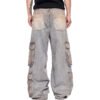 Custom Pink Paw Camo Loose Straight Jeans - Style 353B16 - product detail view 3 Custom Pink Paw Camo Loose Straight Jeans - Style 353B16 - product detail view 3