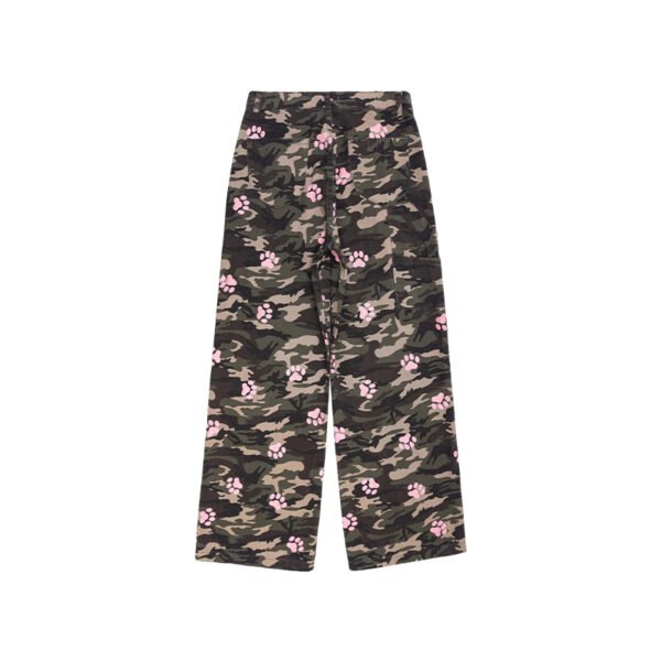 Custom men's pink paw camouflage jeans