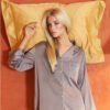 Custom Piped Long-Sleeve Pajama Set TZ2062 - Style DE58EE - product detail view 8 Custom Piped Long-Sleeve Pajama Set TZ2062 - Style DE58EE - product detail view 8