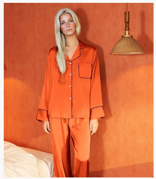 Custom Piped Long-Sleeve Pajama Set TZ2062 - Style DE58EE - product detail view 9 Custom Piped Long-Sleeve Pajama Set TZ2062 - Style DE58EE - product detail view 9