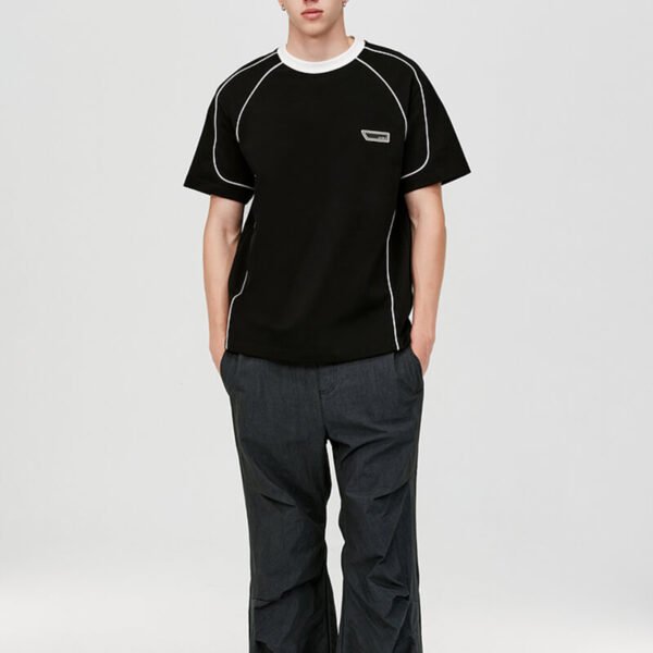 Custom Piped Oversized Heavyweight Streetwear T-Shirt - Style 1C5440 - product detail view 9 Custom Piped Oversized Heavyweight Streetwear T-Shirt - Style 1C5440 - product detail view 9