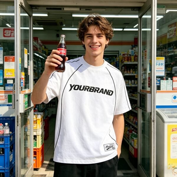 Custom Piped Soccer Jersey T-Shirt | - Style 0153D0 - product detail view 2