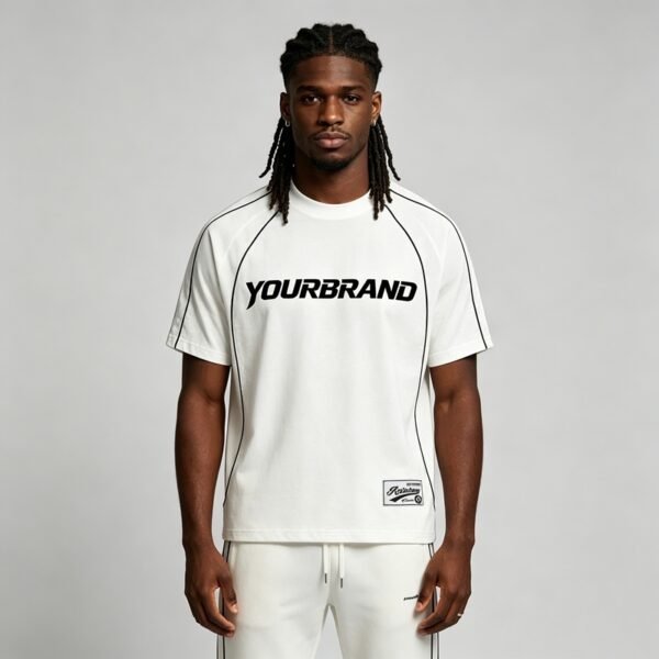 Custom Piped Soccer Jersey T-Shirt | - Style 0153D0 - product detail view 4