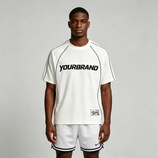 Custom Piped Soccer Jersey T-Shirt | - Style 0153D0 - product detail view 5