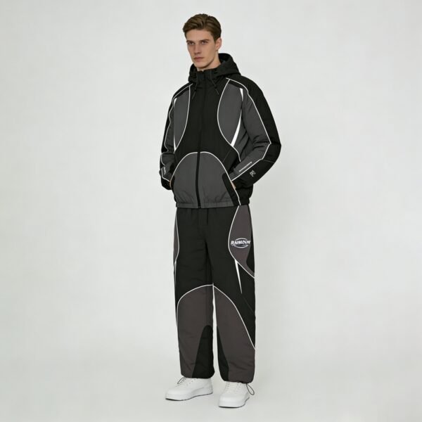 Custom Piped Color-Block Track Jacket and Pant Set | - Style 93044F - product detail view 6