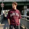 Custom Plaid Applique Boxy Short-Sleeve Shirt - Style BF46D2 - product detail view 4 Custom Plaid Applique Boxy Short-Sleeve Shirt - Style BF46D2 - product detail view 4