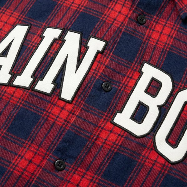 Custom Plaid Applique Boxy Short-Sleeve Shirt - Style BF46D2 - product detail view 8 Custom Plaid Applique Boxy Short-Sleeve Shirt - Style BF46D2 - product detail view 8